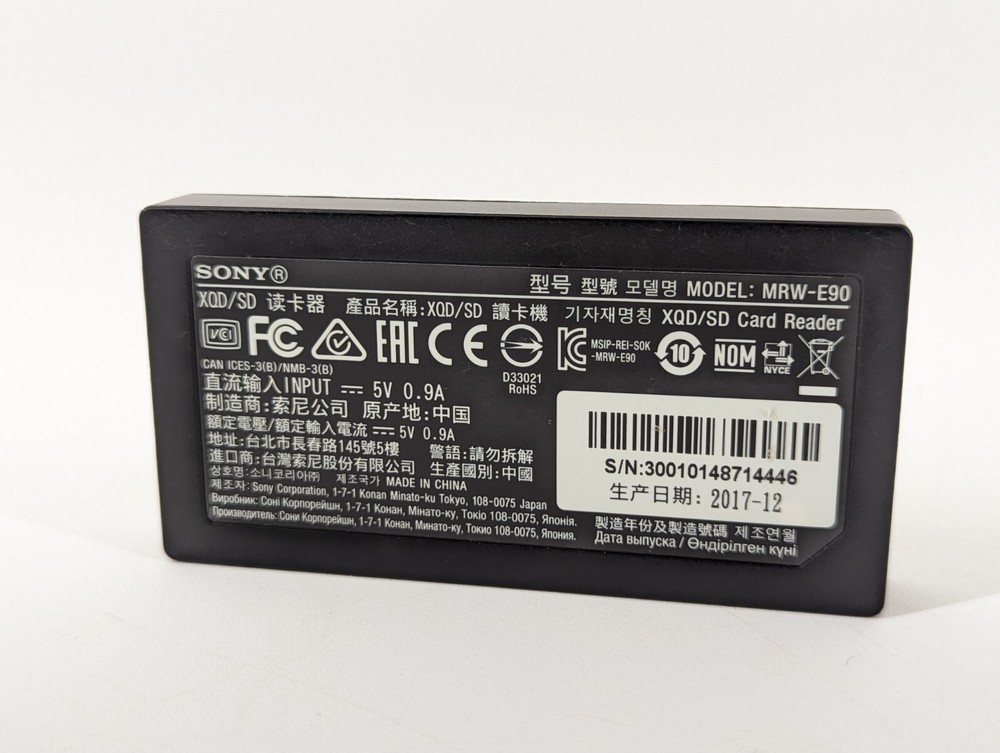 Genuine Sony XQD USB Adapter Card Reader MRW-E90