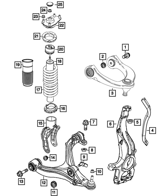 Genuine Mopar Front Knuckle Right 04877658AE