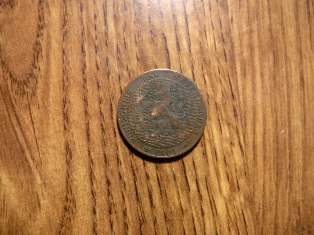 NETHERLANDS 1 CENT 1901 COIN (1155)