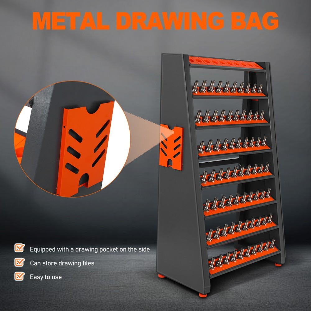 Tool trolley CAT40-BT40 multi-function tool management rack milling cutter chuck