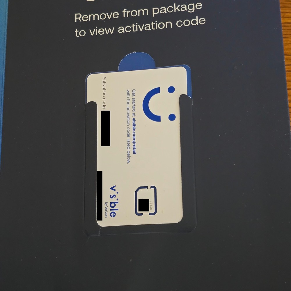 Try Visible by Verizon SIM Card Kit 35$ Unlimited Data Talk Text, Pkg Opened