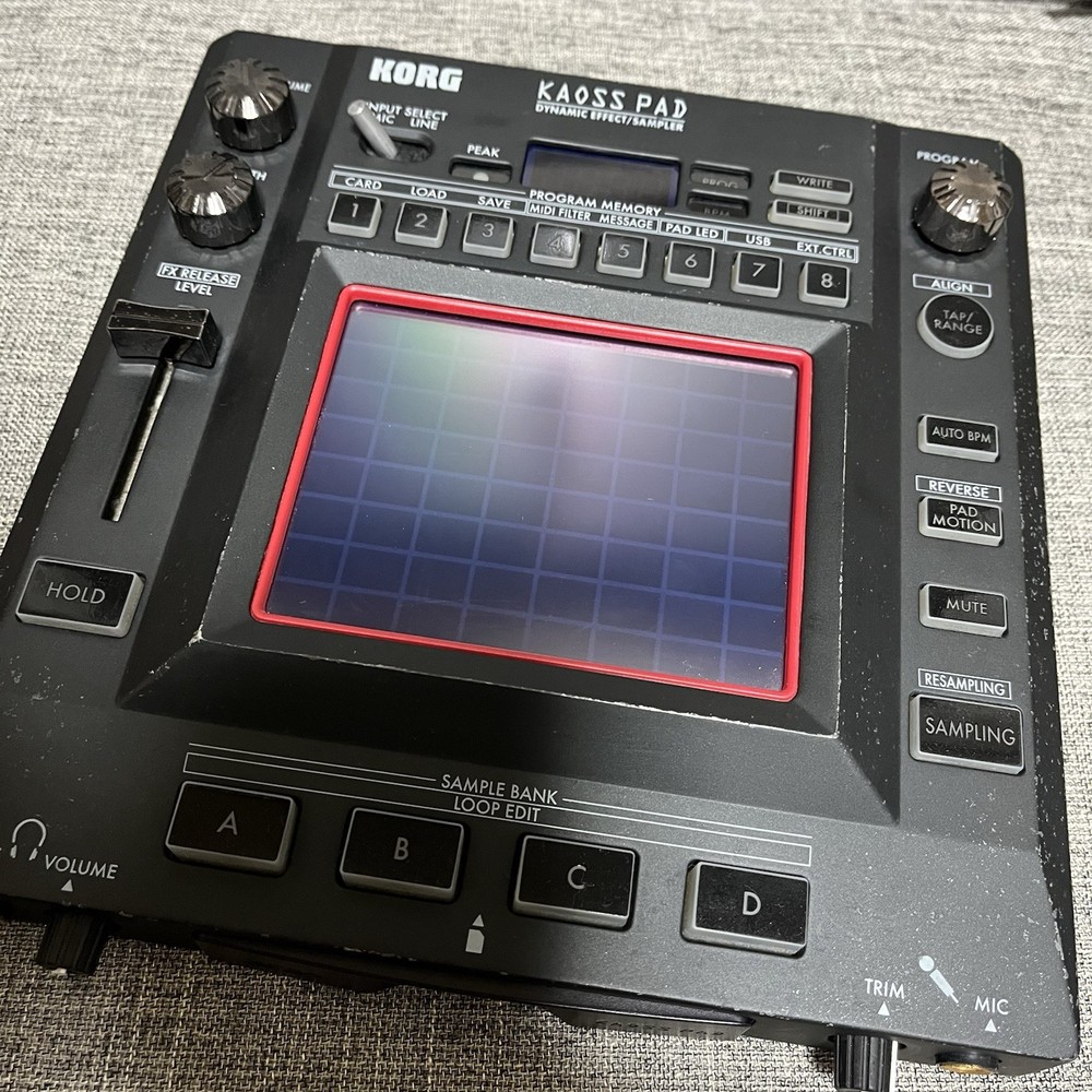[AS IS] KORG KAOSS PAD KP3 Dynamic Effect Sampler sequencer with adapter box