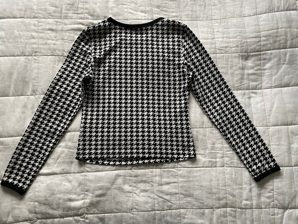 Wimens Shein Black and White Pattern Top and Trousers Set Size Medium