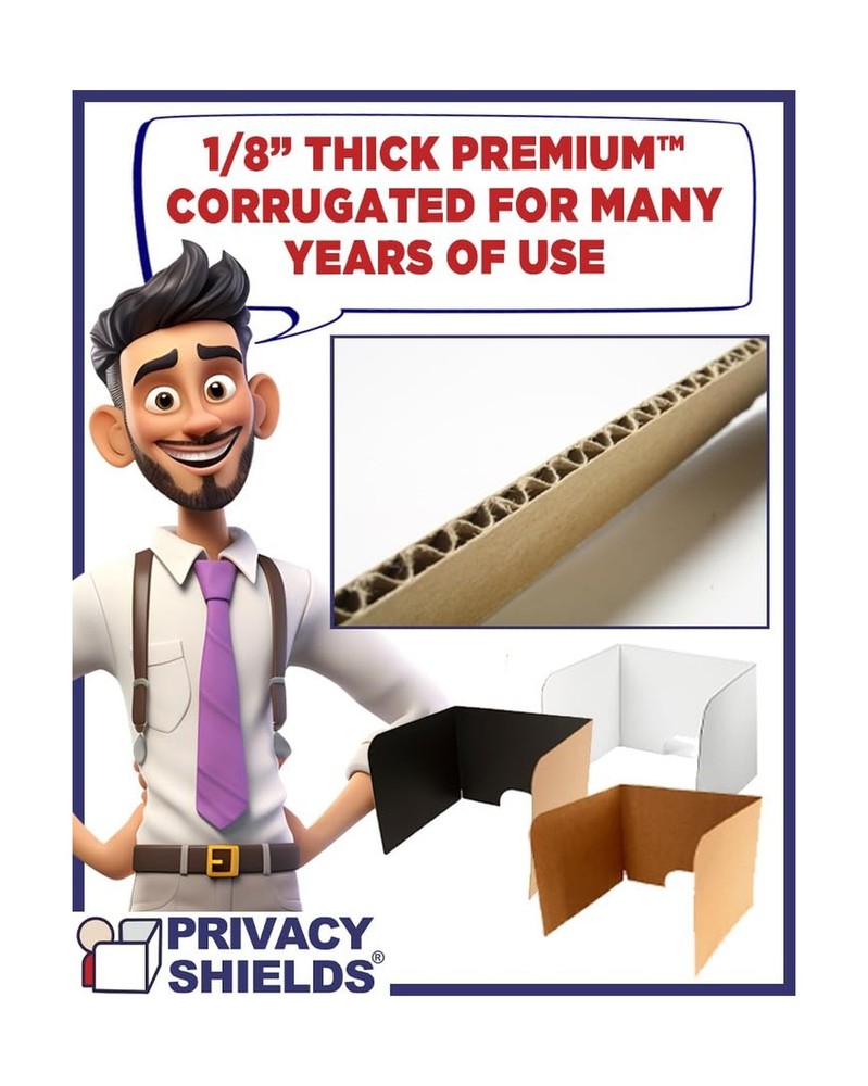 X-tra Large & Sturdy Premium™ Testing Privacy Shields - 24" Tall/20-Pack/W