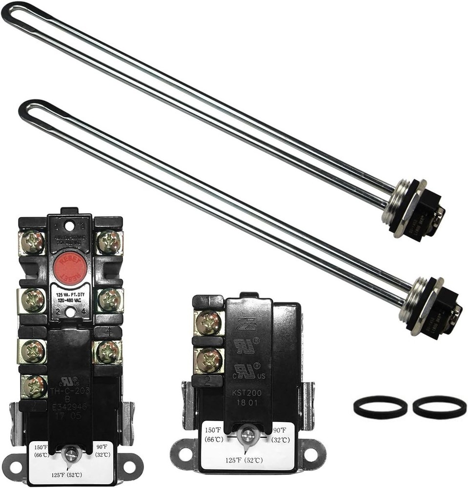 4500W Electric Water Heater Replacement Kit with Thermostats and Copper Elements