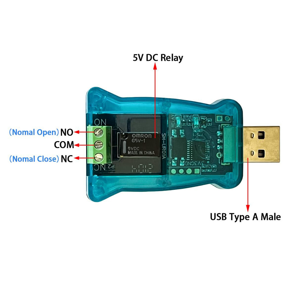 SH-UR01A USB Relay Controller for Computer and Laptop(1Ch)