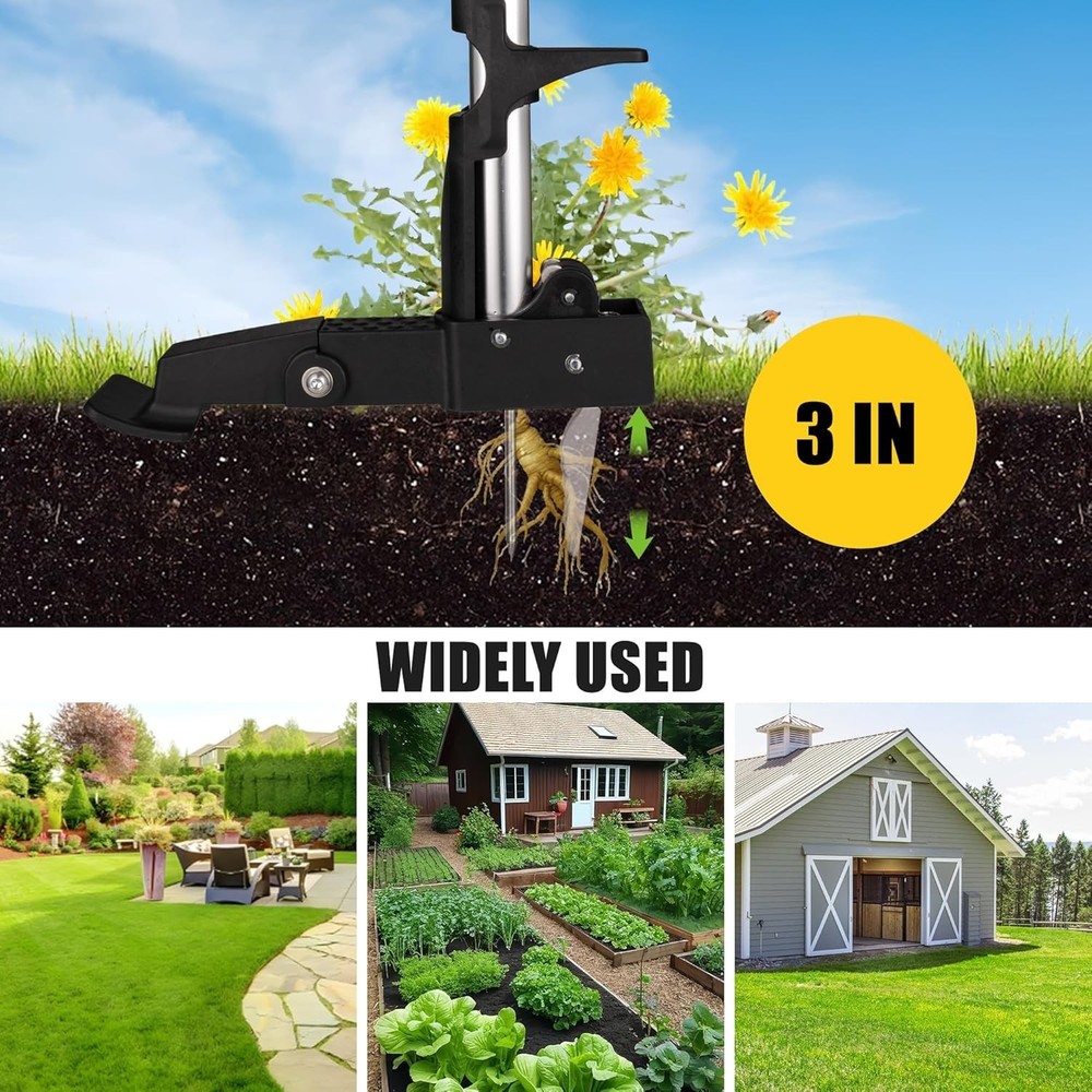 Weeder Puller Tool Stand Up Weed Tool with Long Handle Garden Weed Remover Tool