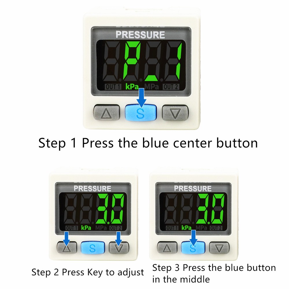 RC 1/8in Digital Pressure Switch Pneumatic Vacuum Digital Controller Switch