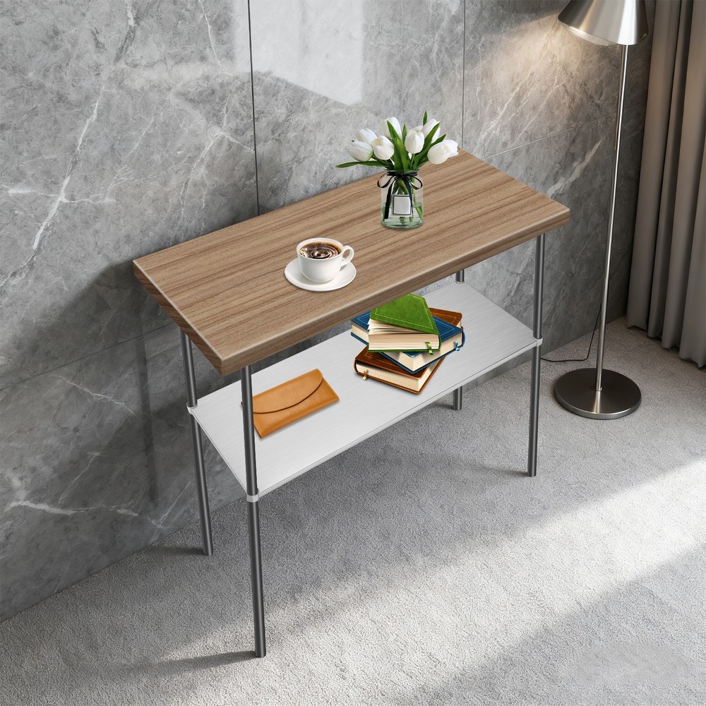 Under Shelf Stainless Steel Wide Double Over-panel for Prep Table Commerce/Home