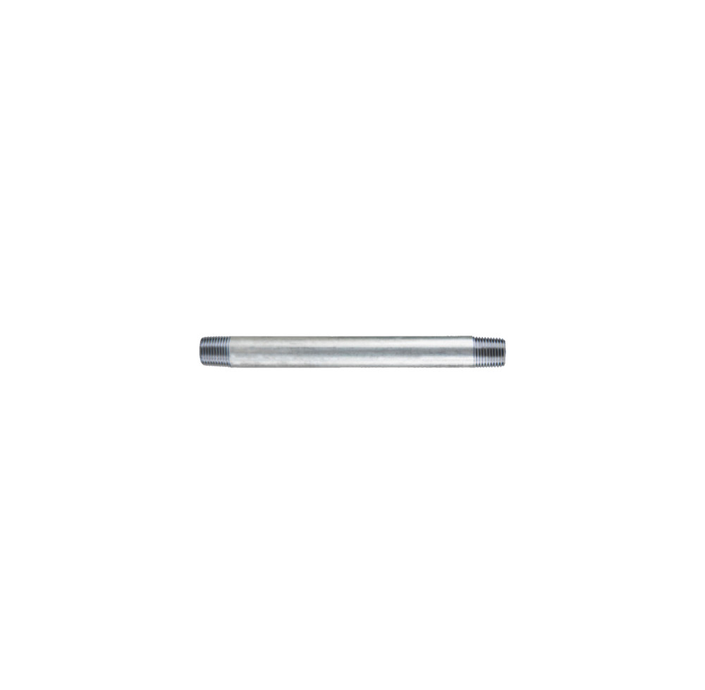1/4" MNPT X 4" Long Threaded Galvanized Pipe Nipple