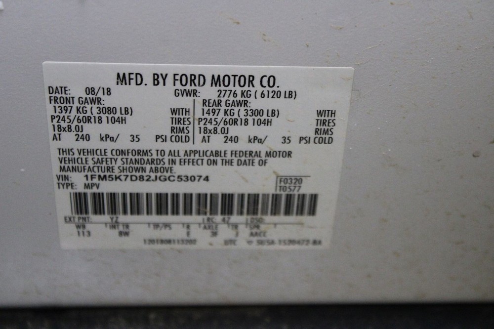 2018 Ford Explorer Info-GPS-TV Display Screen 2968432