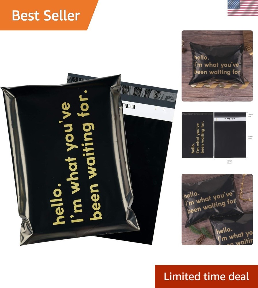 Poly Mailer Shipping Bag Black 10x13