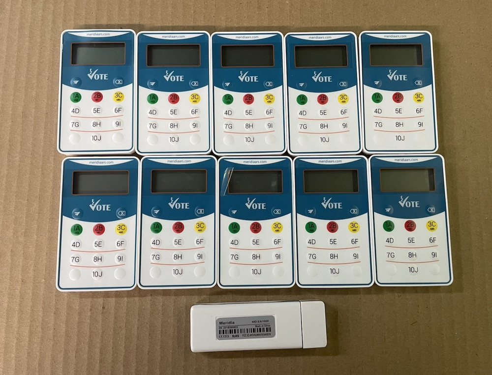 Meridia EZ-VOTE Audience Response System clickers w/ USB receiver MD-EA1000