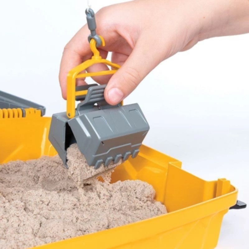 Construction Site Kit with Crane, Dump Truck, Foldable Sandbox