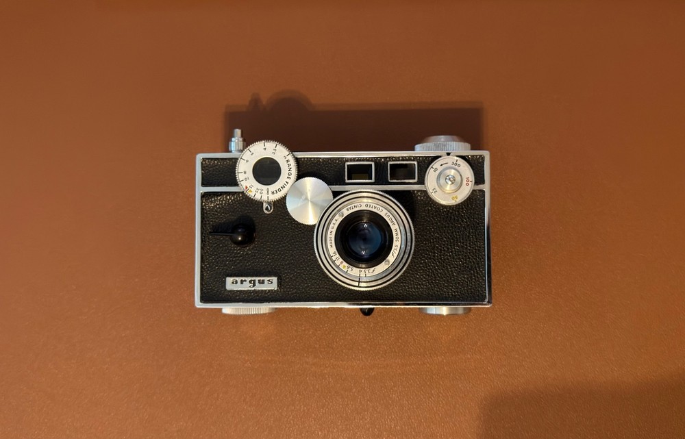 Argus C3 Camera with 50mm and Leather Case Vintage