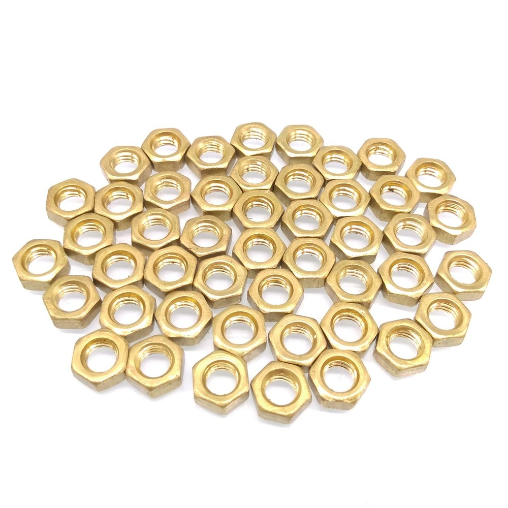 200pcs M4 Metric Thread Insert Screw Fastener Brass Hex Nut