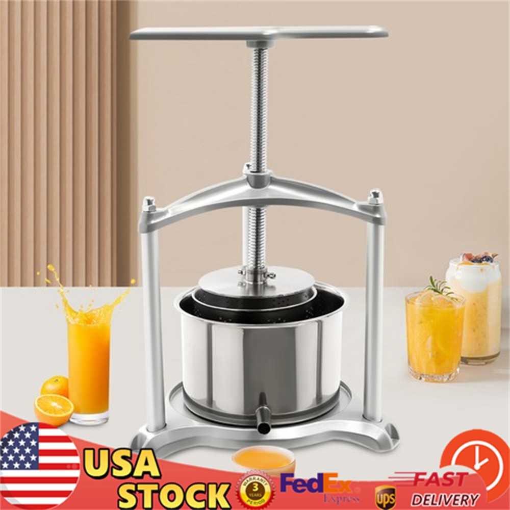 Wine Fruit Press Stainless Steel Aluminium Juice Press Grape Cider Brew