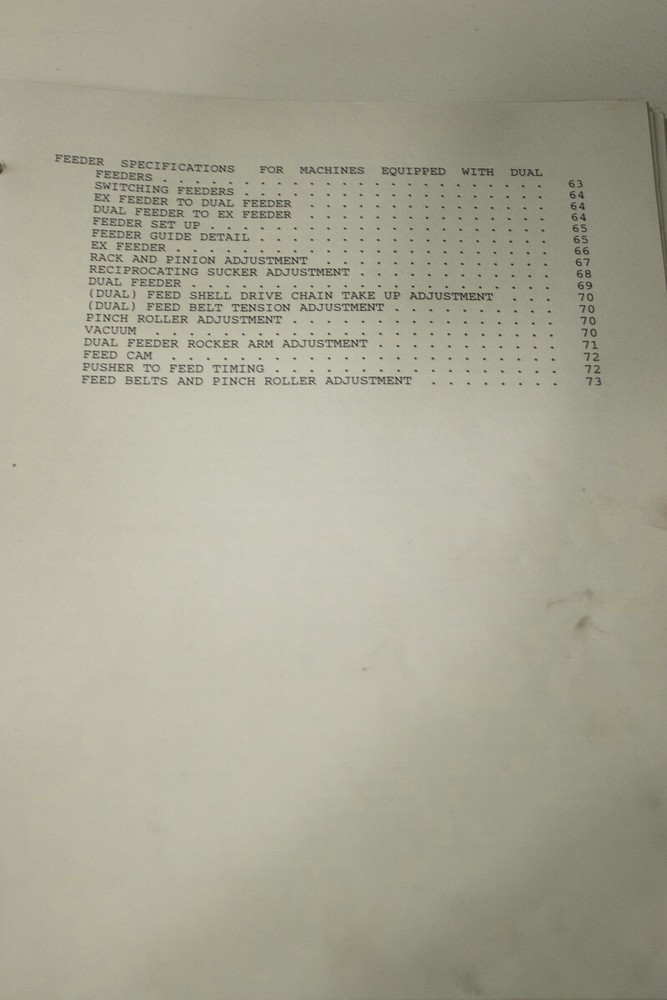 Halm Jet Press Operation Manual