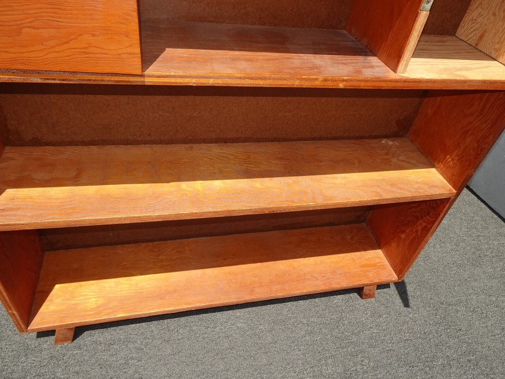 Vintage Mid Century Handmade Brown Bookcase