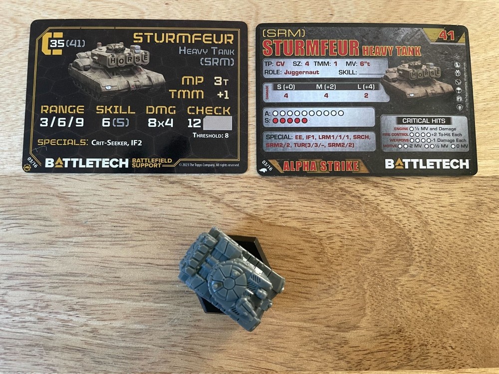 Catalyst Battletech *SINGLE* Battlefield Support Rifle and Command--Sturmfeur