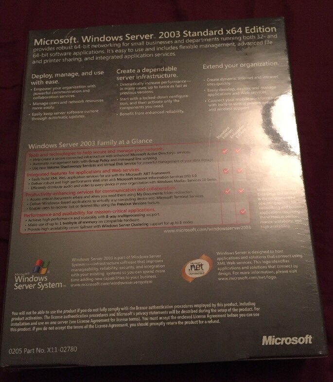 Microsoft Windows Server 2003 Standard X64 Edition 5 CAL New!