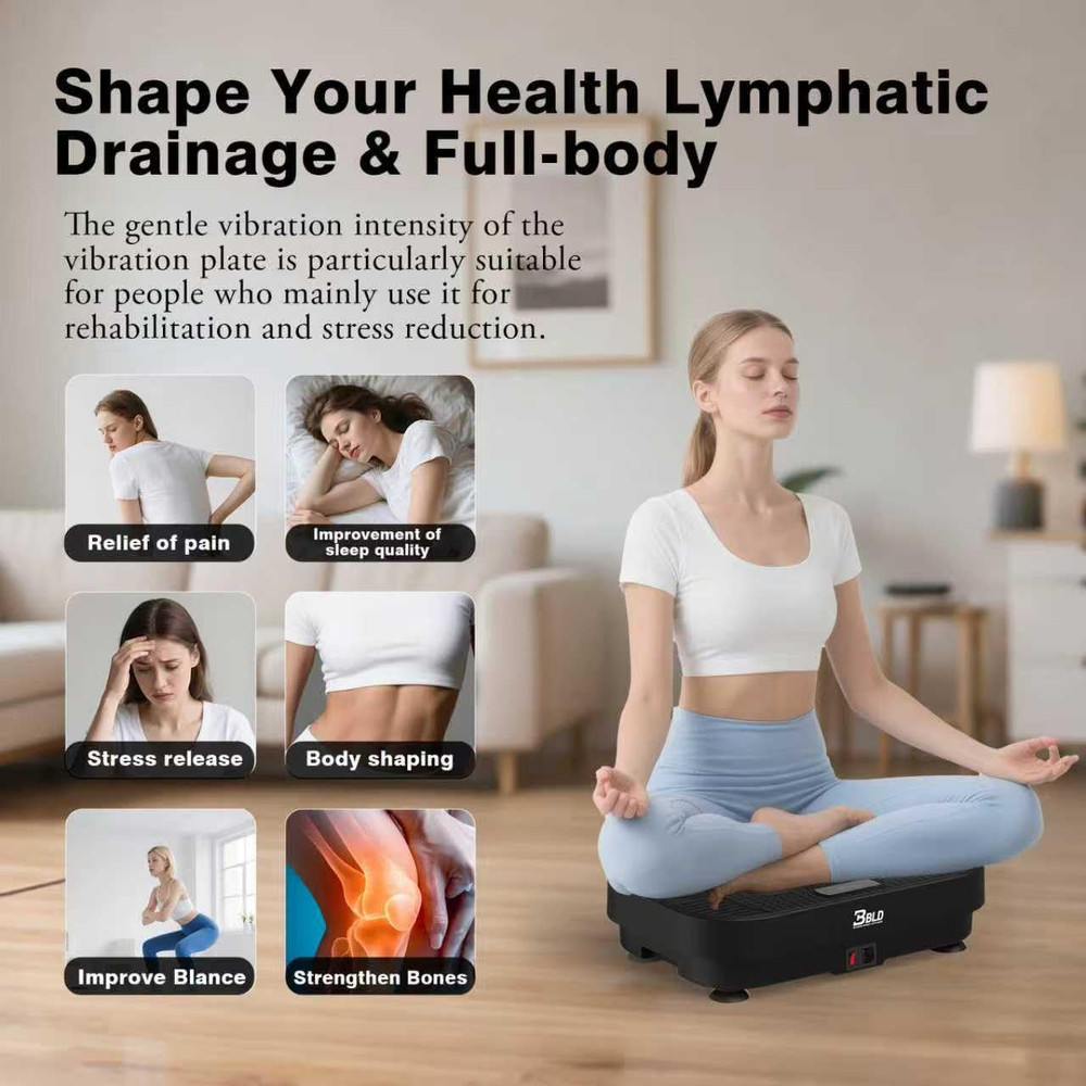Vibration Plate Exercise Machine, 330LB Full Body 200 Speed Workout Platform