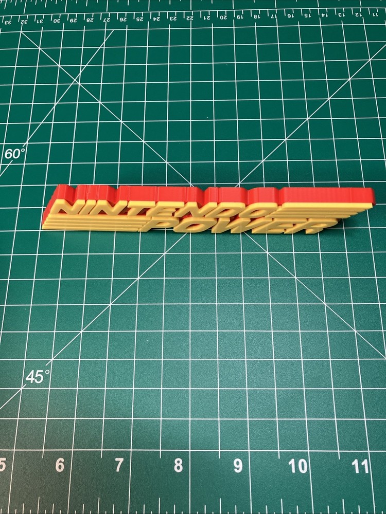 3D Printed Nintendo Power Model Display Fan Art Logo