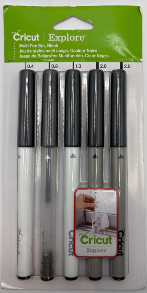 NWT CRICUT EXPLORE MULTI 5-PEN SET BLACK