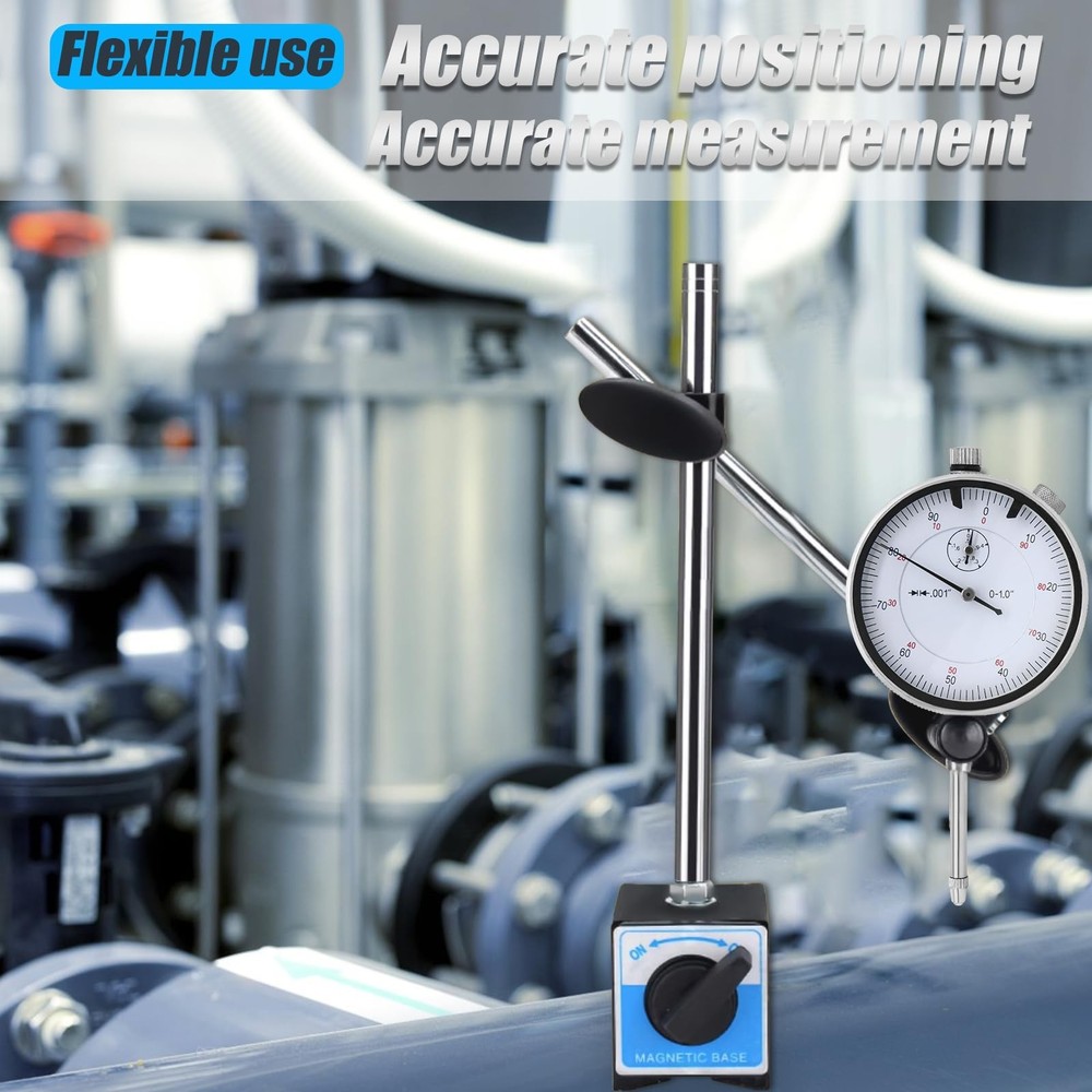 Dial Indicator with Magnetic Base and Point Precision Inspection Set, Dial...