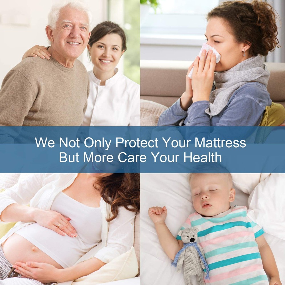 Full Size Mattress Protector Pad Waterproof Quilted, Breathable & Cooling Ful...