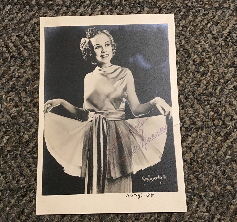 Lucille Manners 1930's Opera Soprano Singer Signed Photo