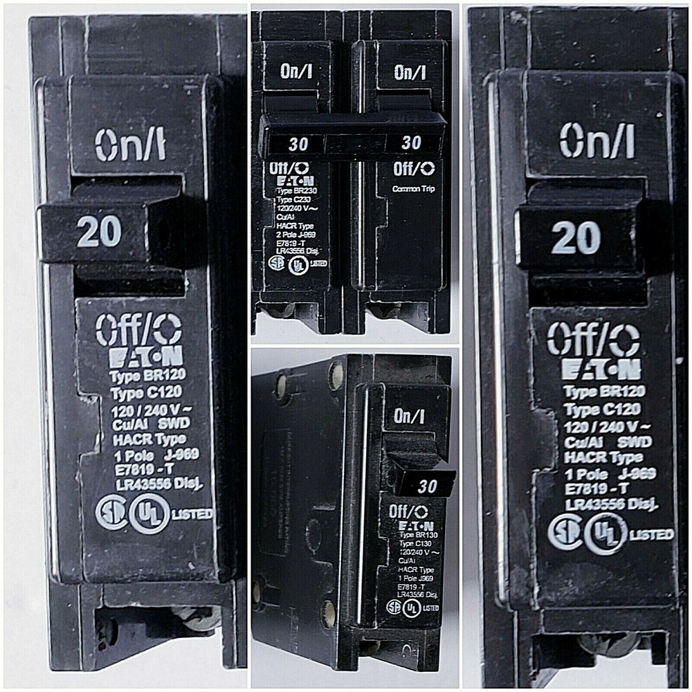 Lot Of 4 Circuit Breakers 30 Amp 20 Amp New