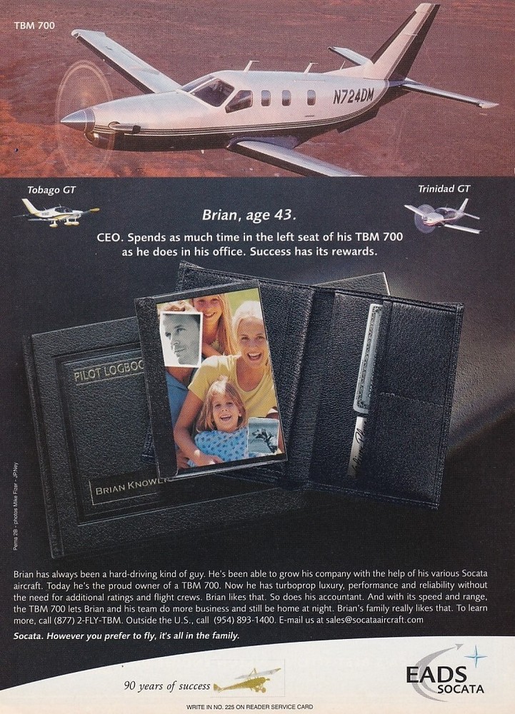 2001 TBM 700 Aircraft ad 2/1/2024d