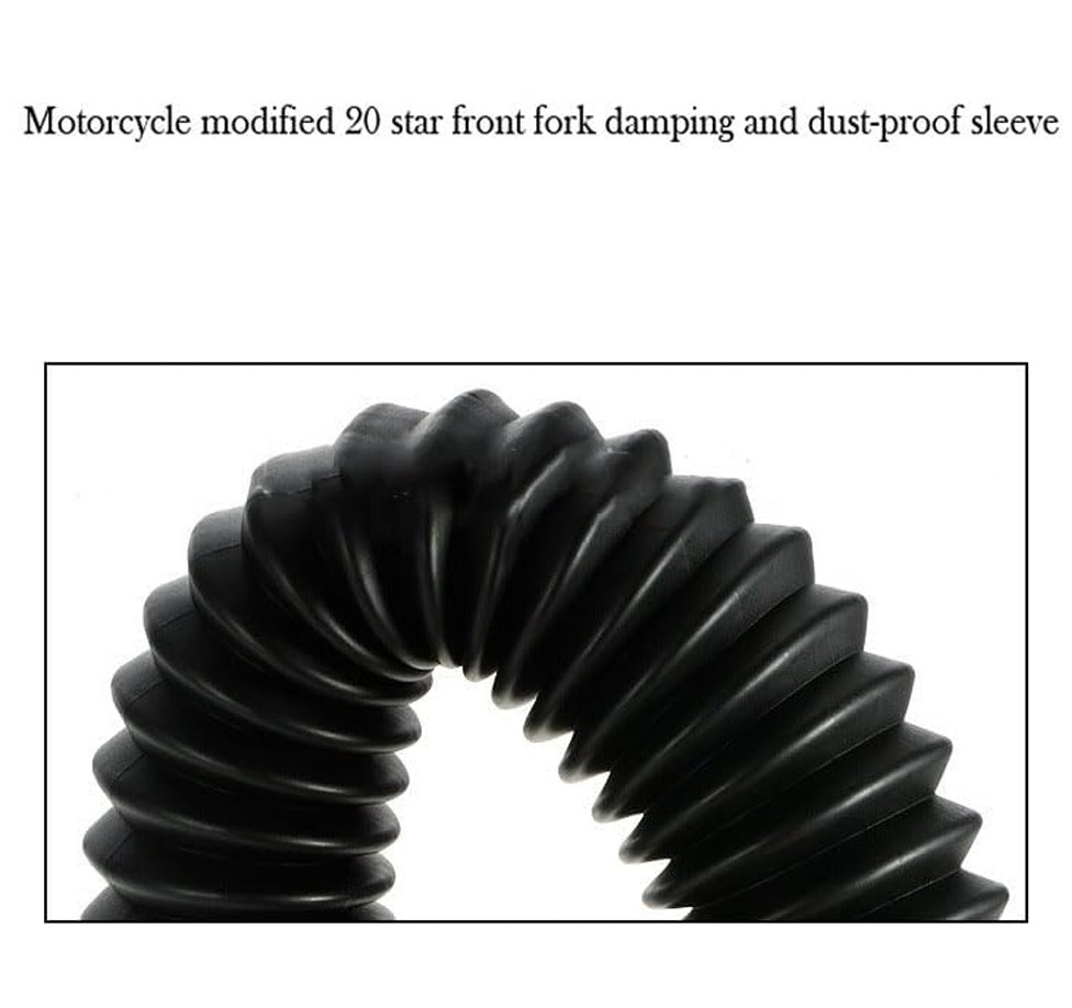 2x Rubber Motorcycle Front Fork Gaiters Boot Protector Cover Seal Dust Cover Kit