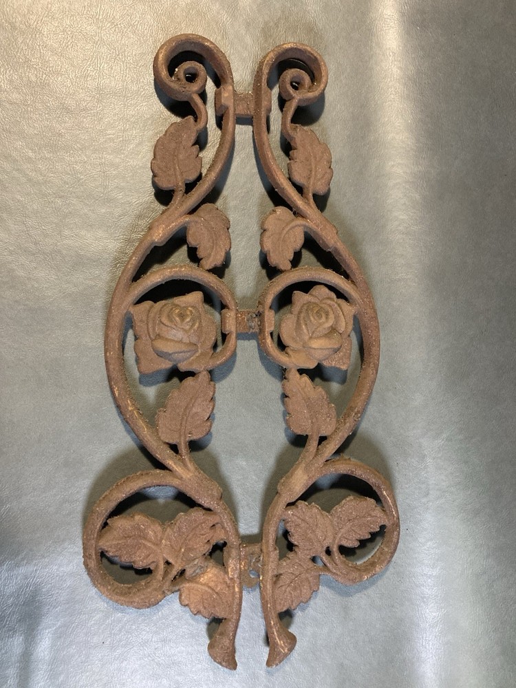 Cast Iron Rose Decor Rustic 16 Inch