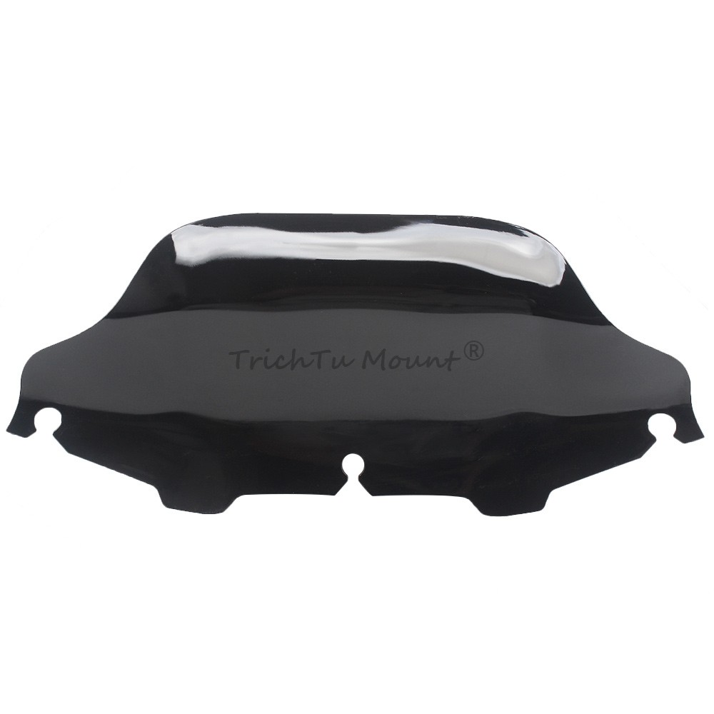For Harley Electra Glide Classic 1996-2013 8" Wave Windshield Windscreen Black