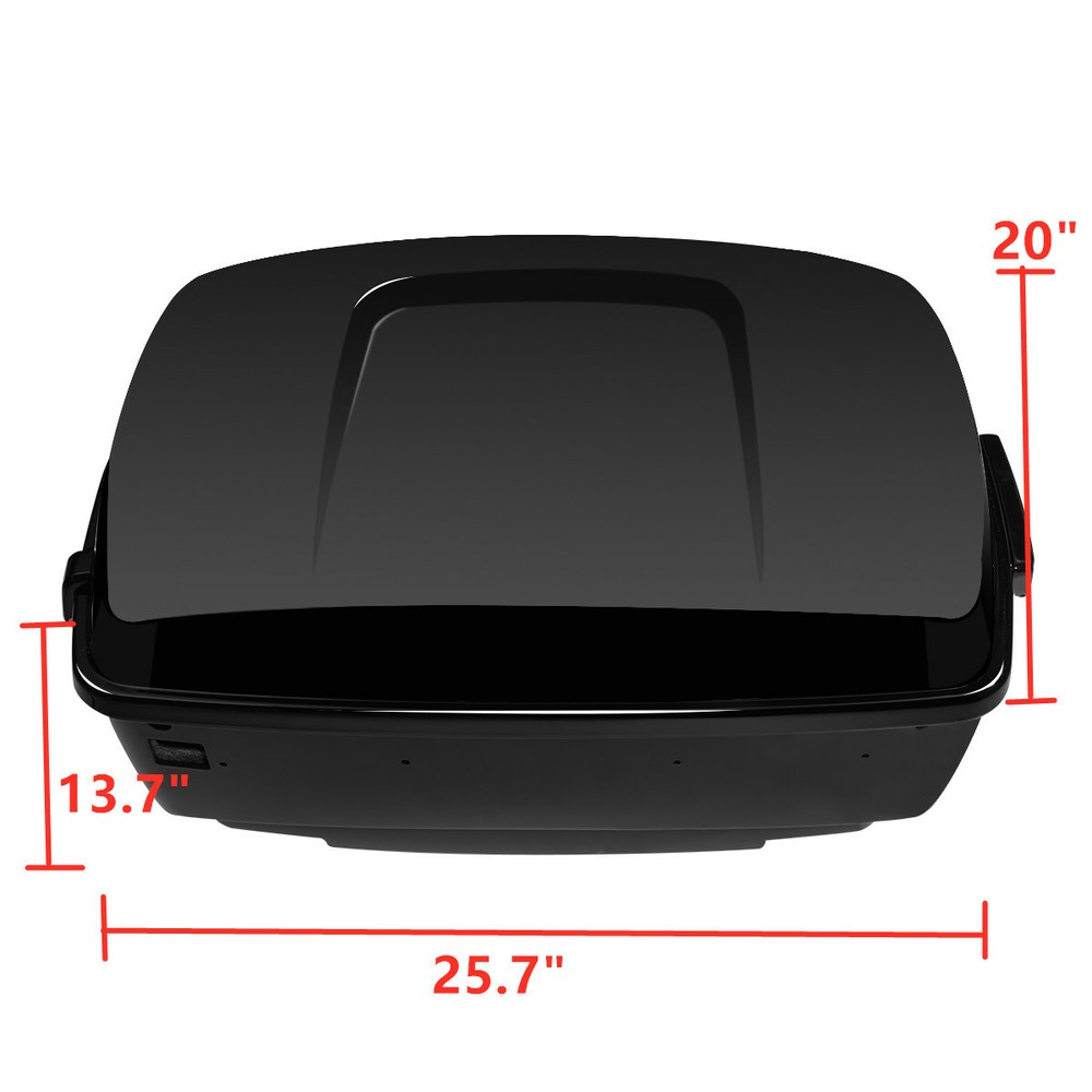 King Trunk Backrest LED Light & Speaker Fit For Harley Touring 14+