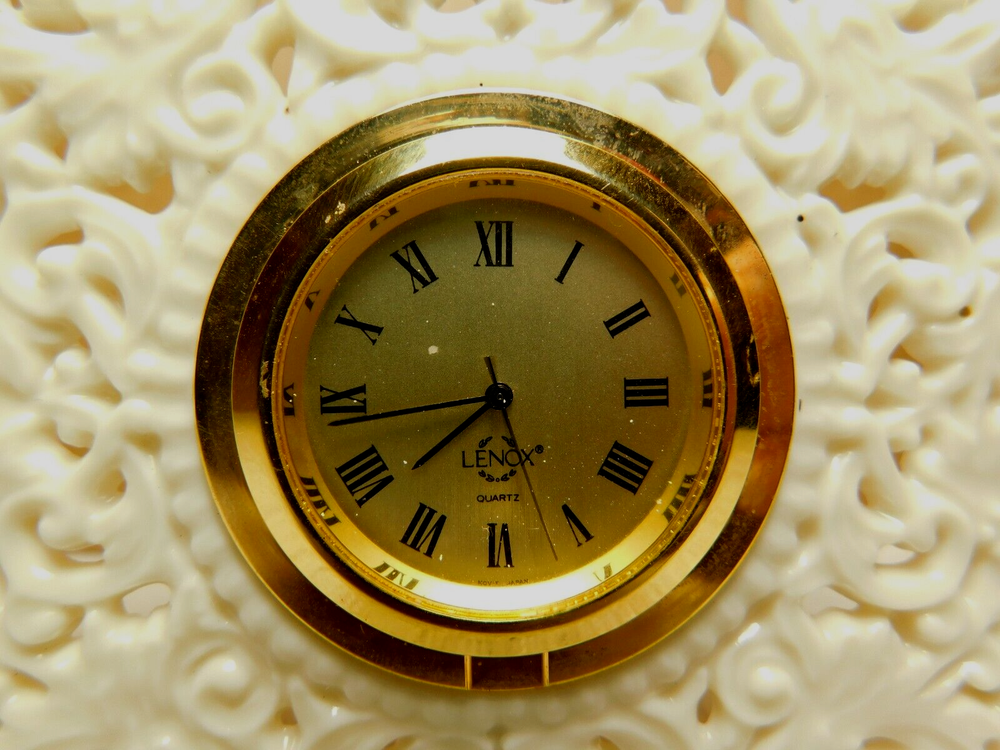 Lenox~Mini Porcelain Square Clock 3 1/4" x 3 1/4"