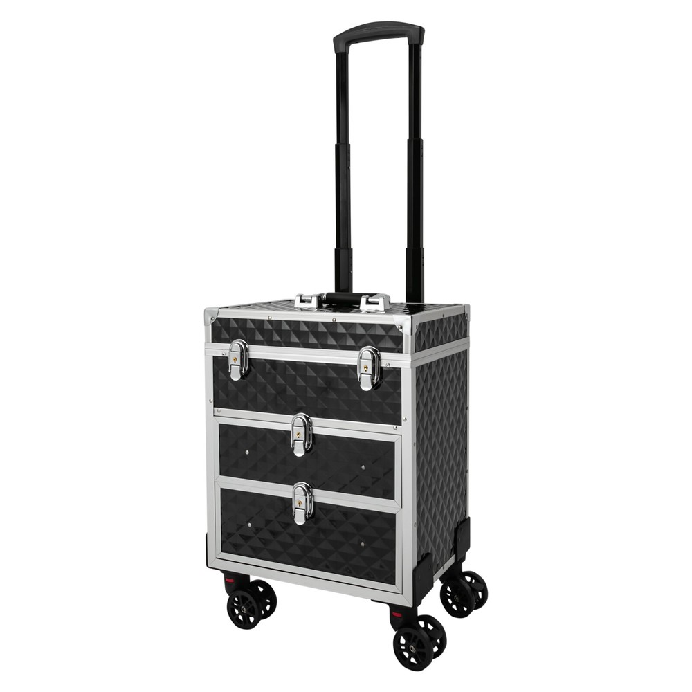 Professional Rolling Makeup Train Case Makeup Storage Organizer Cosmetic Trolley