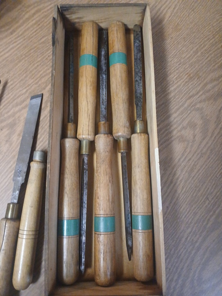 7 Buck bros. wood lathe tools