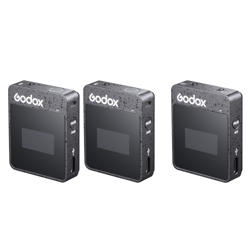 US Godox MoveLink II M2 Wireless Lavalier Microphone Transmitter Receiver Set