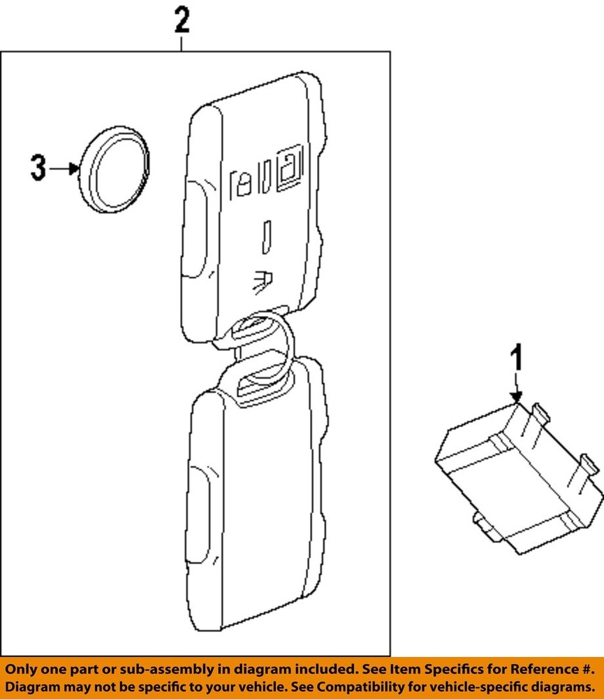 GM OEM Keyless Entry-Key Fob Remote Transmitter 13577771