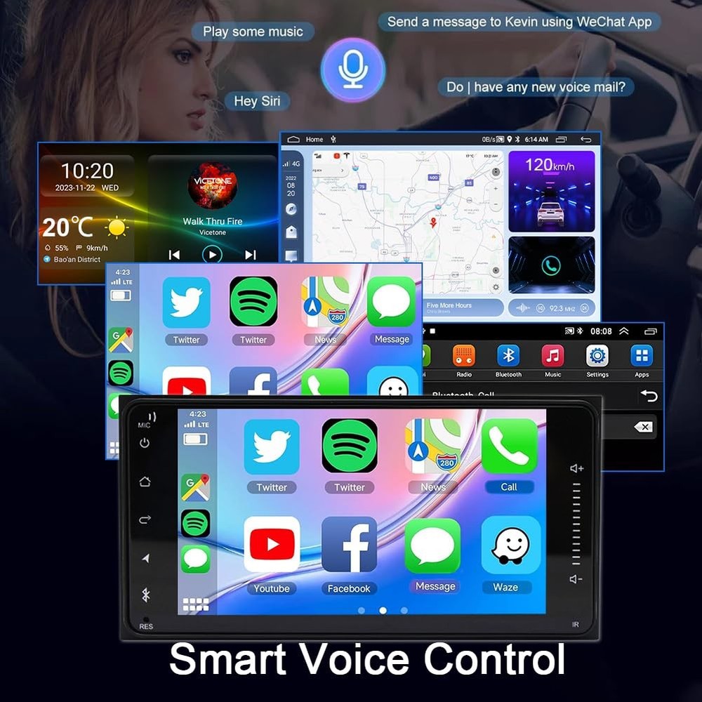 7in Android 14 Car Stereo for IQ 2008-2015 Wireless Carplay Android Auto