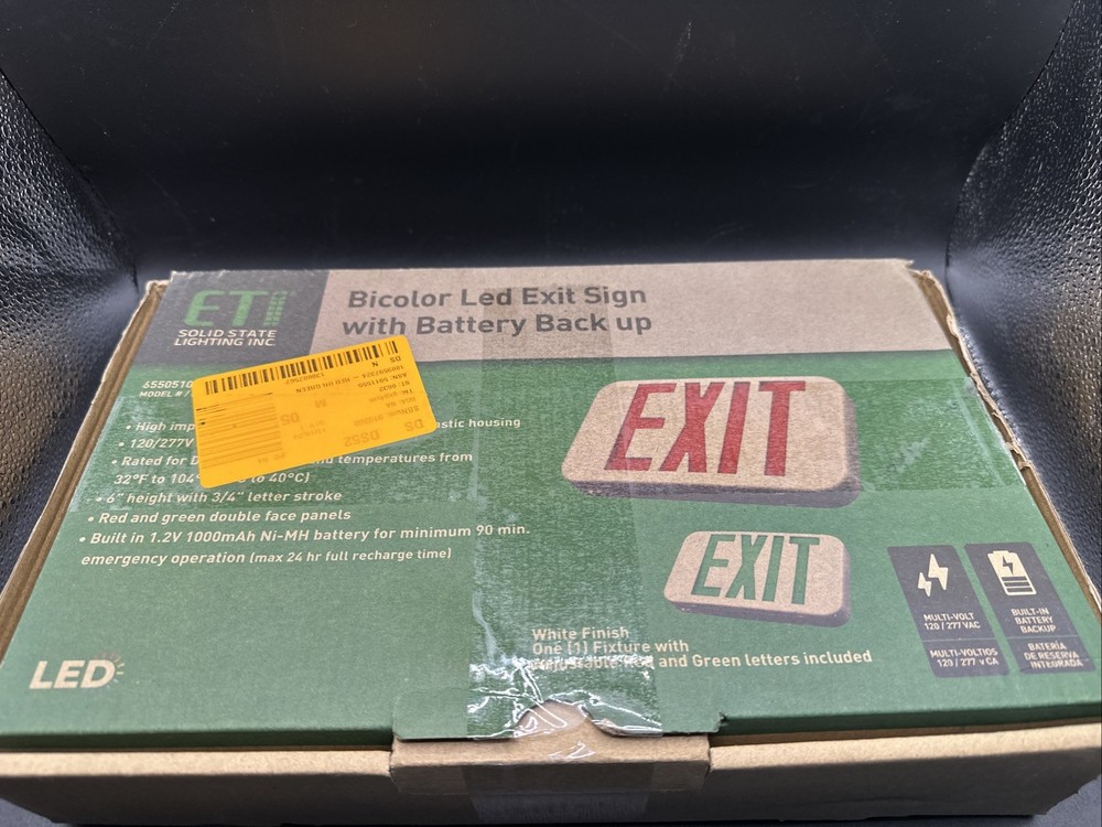 ETI LED Emergency Exit Light Sign Red