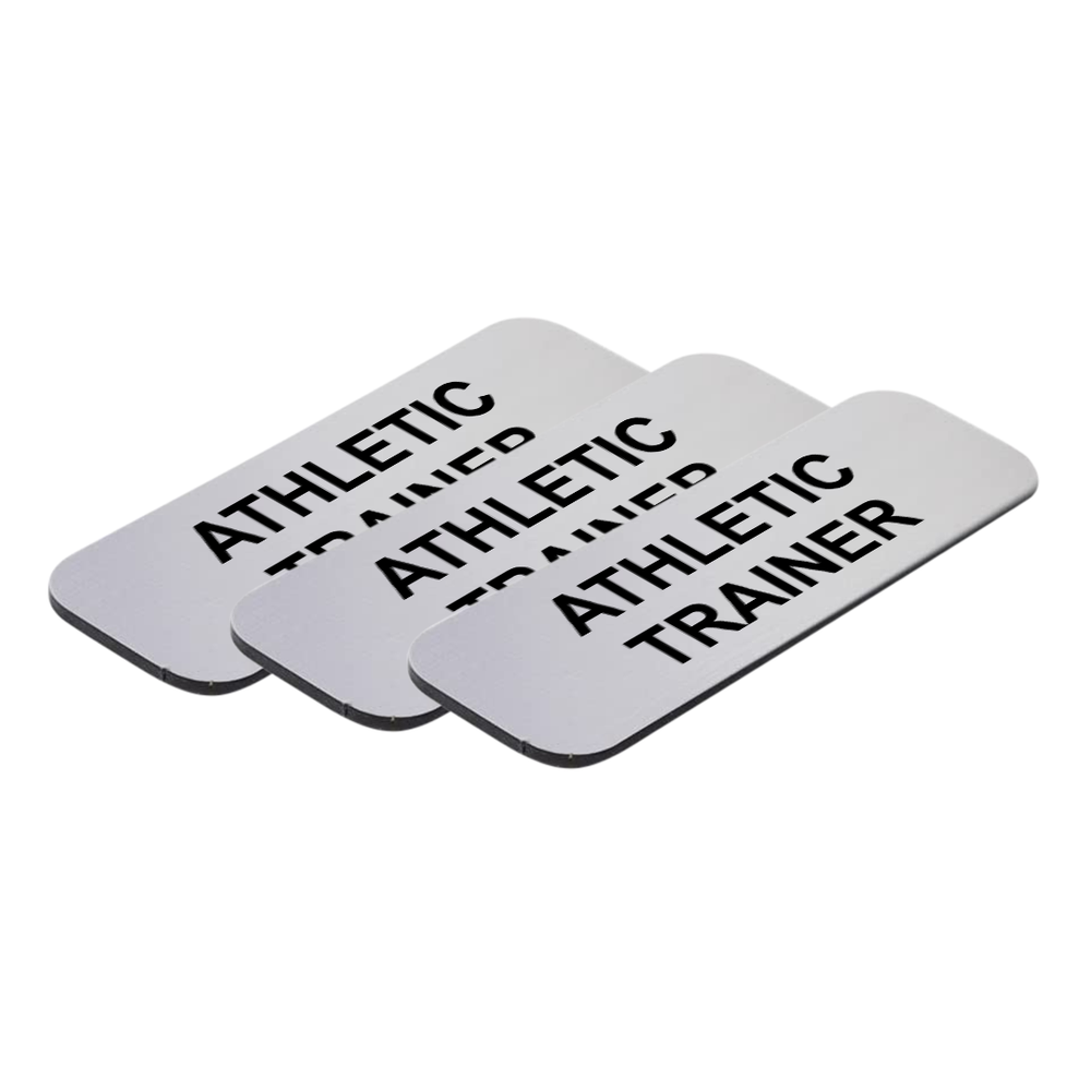Athletic trainer 1 x 3" Name Tag/Badge, (3 Pack)