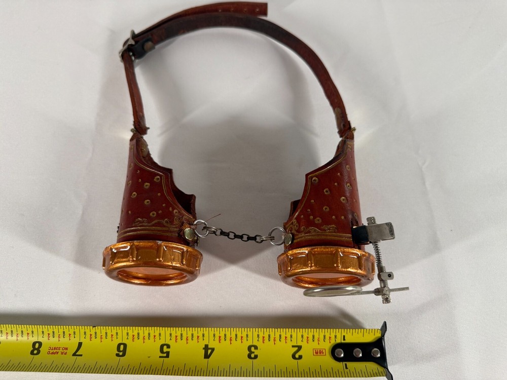 Leather Steampunk Handcrafted Prop Goggles