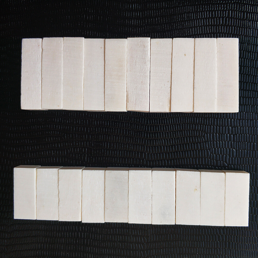 10 Sets Violin White Bone Saddle + Nut material Violin Making Restore Repair
