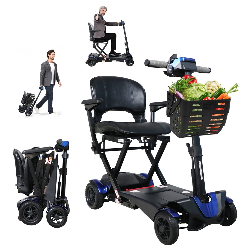 Electric Foldable Automatic Mobility Scooter Remote Control Airline Approved