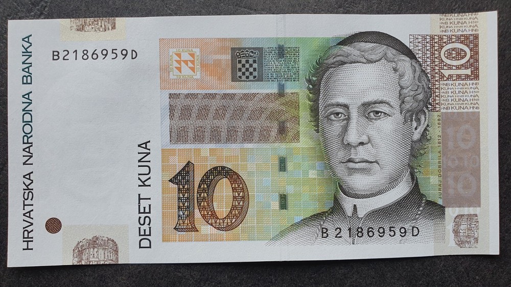 CROATIA 10 kuna 2012, P-38b,  UNC,  perfect