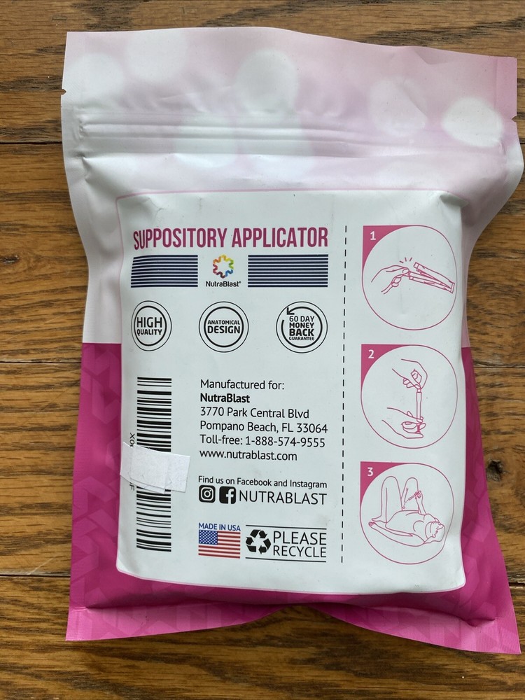 NutraBlast Disposable Vaginal Suppository Applicators - Fits Most - 15 Pack